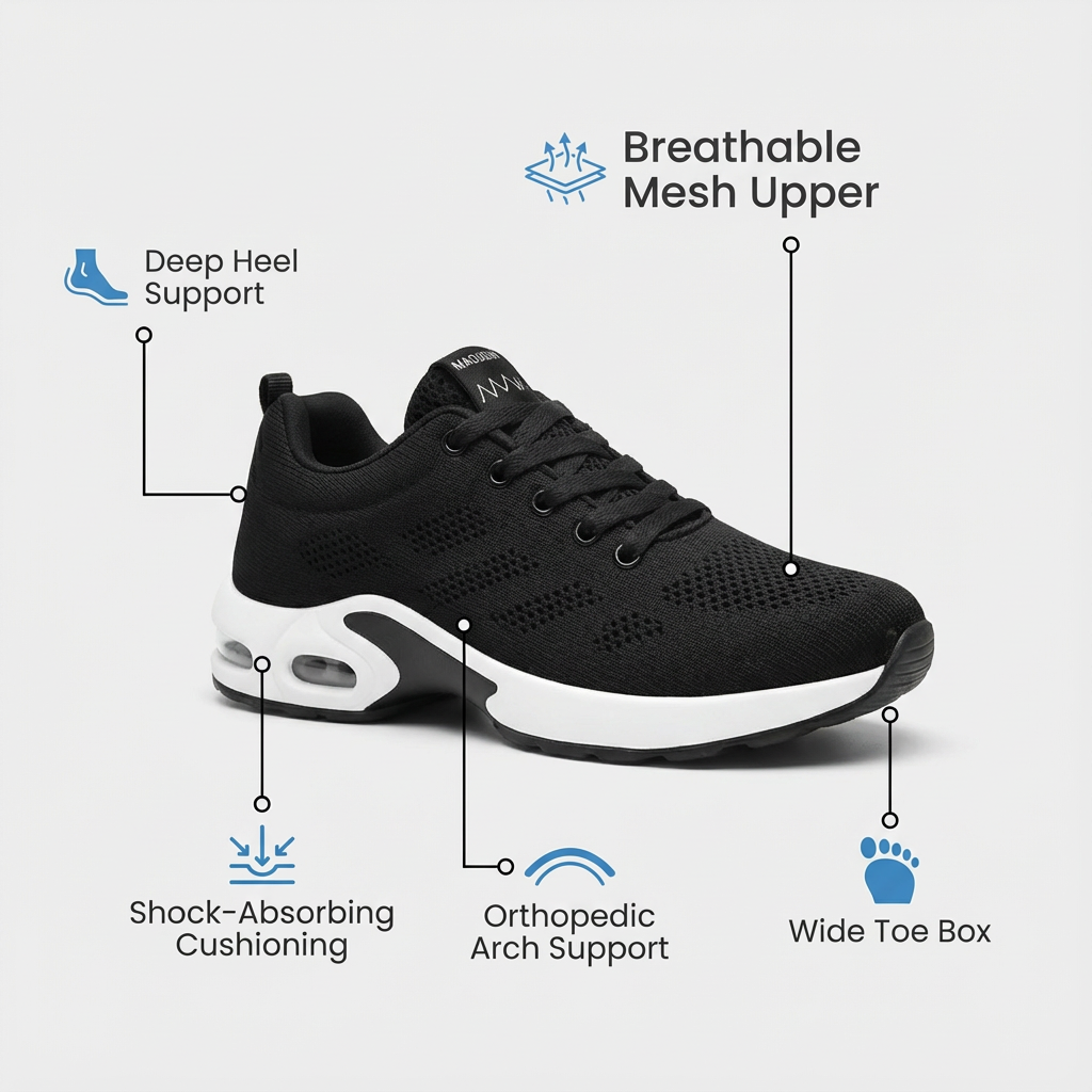 ILIYAH® AirStride Cushioned Ortho Walking Shoes for Women