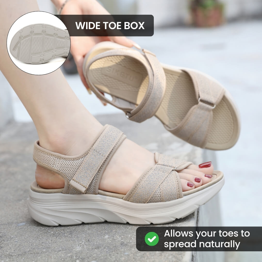 Sandalias con puntera ancha y soporte para el arco para mujer ILIYAH® Clara