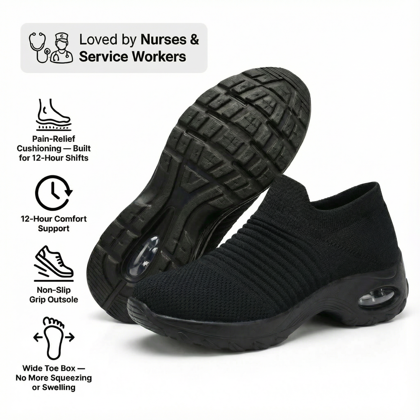 ILIYAH® EasyFlex No-Tie Comfort Walking Shoes for Women