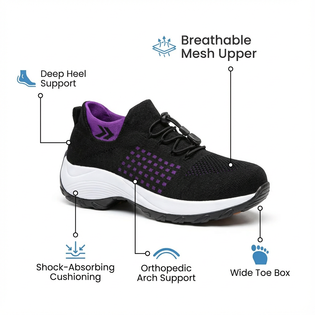 ILIYAH® ShiftPro All-Day Ortho Support Walking Shoes for Women