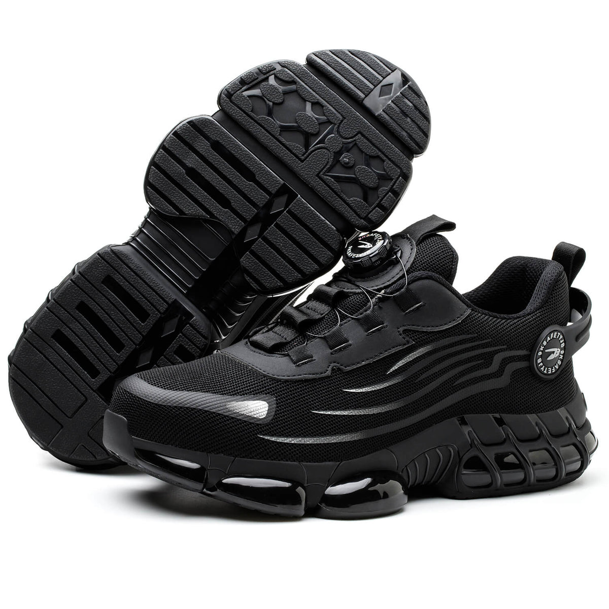 Zapatillas de trabajo con puntera de acero y cordones ajustables con dial ILIYAH®