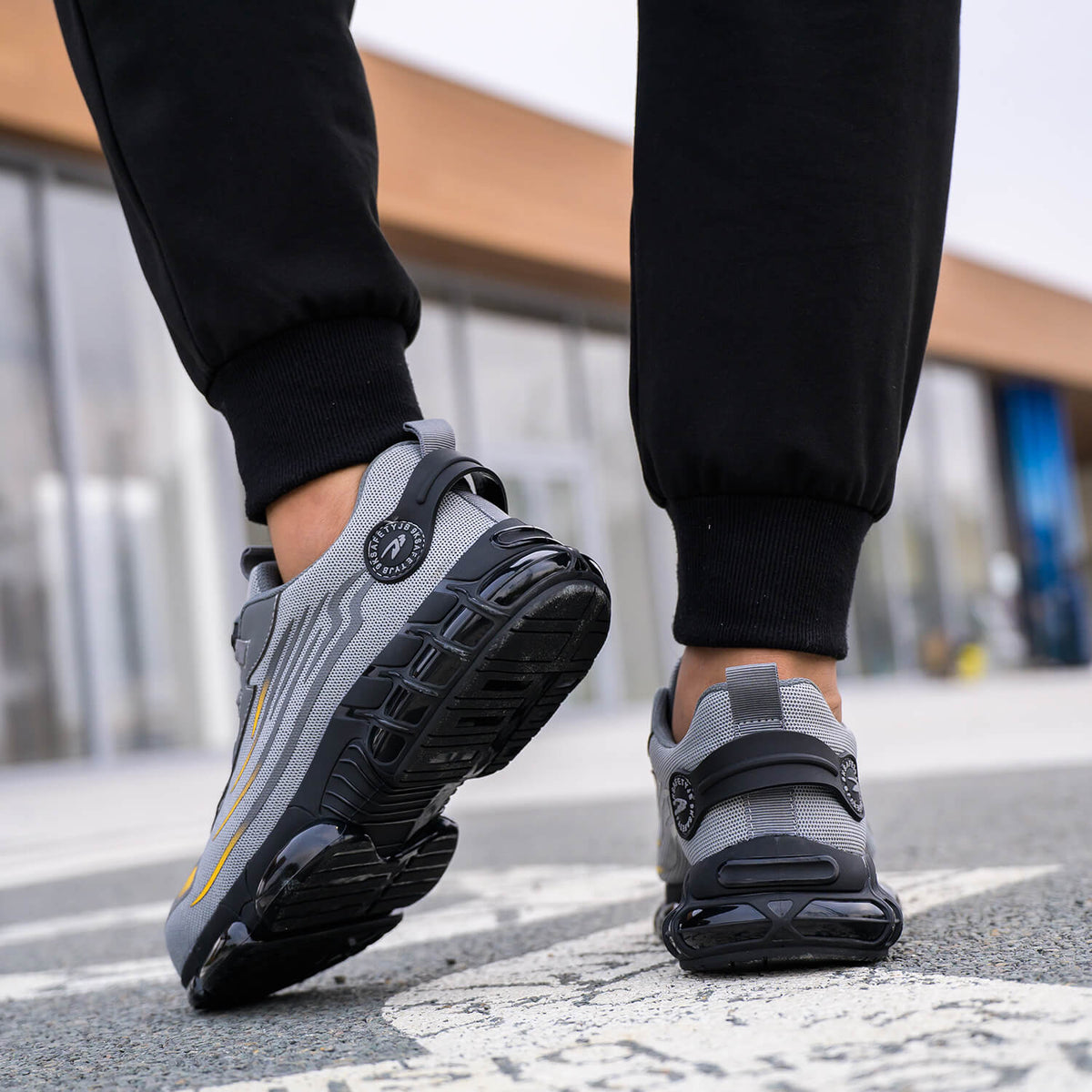 Zapatillas de trabajo con puntera de acero y cordones ajustables con dial ILIYAH®
