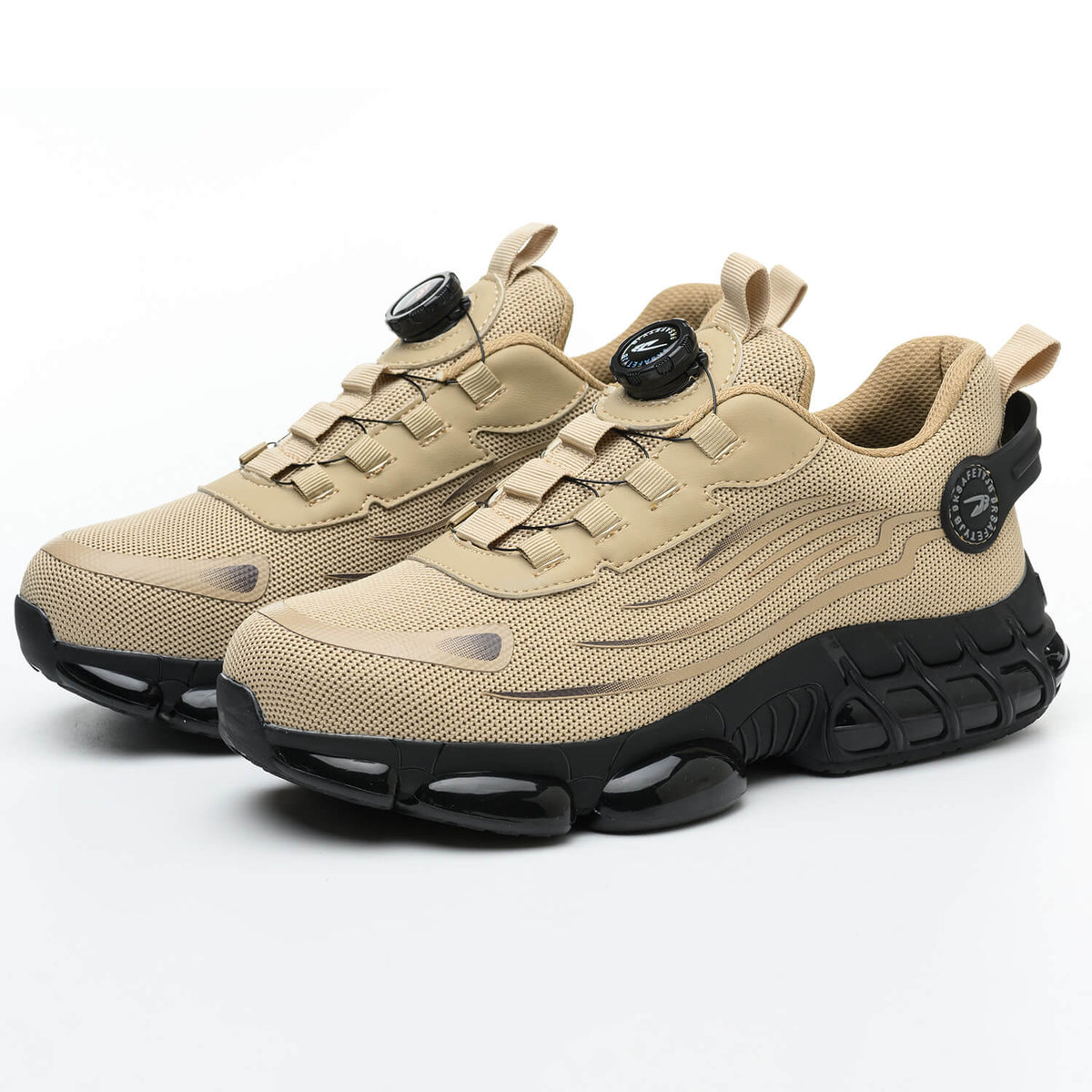Zapatillas de trabajo con puntera de acero y cordones ajustables con dial ILIYAH®